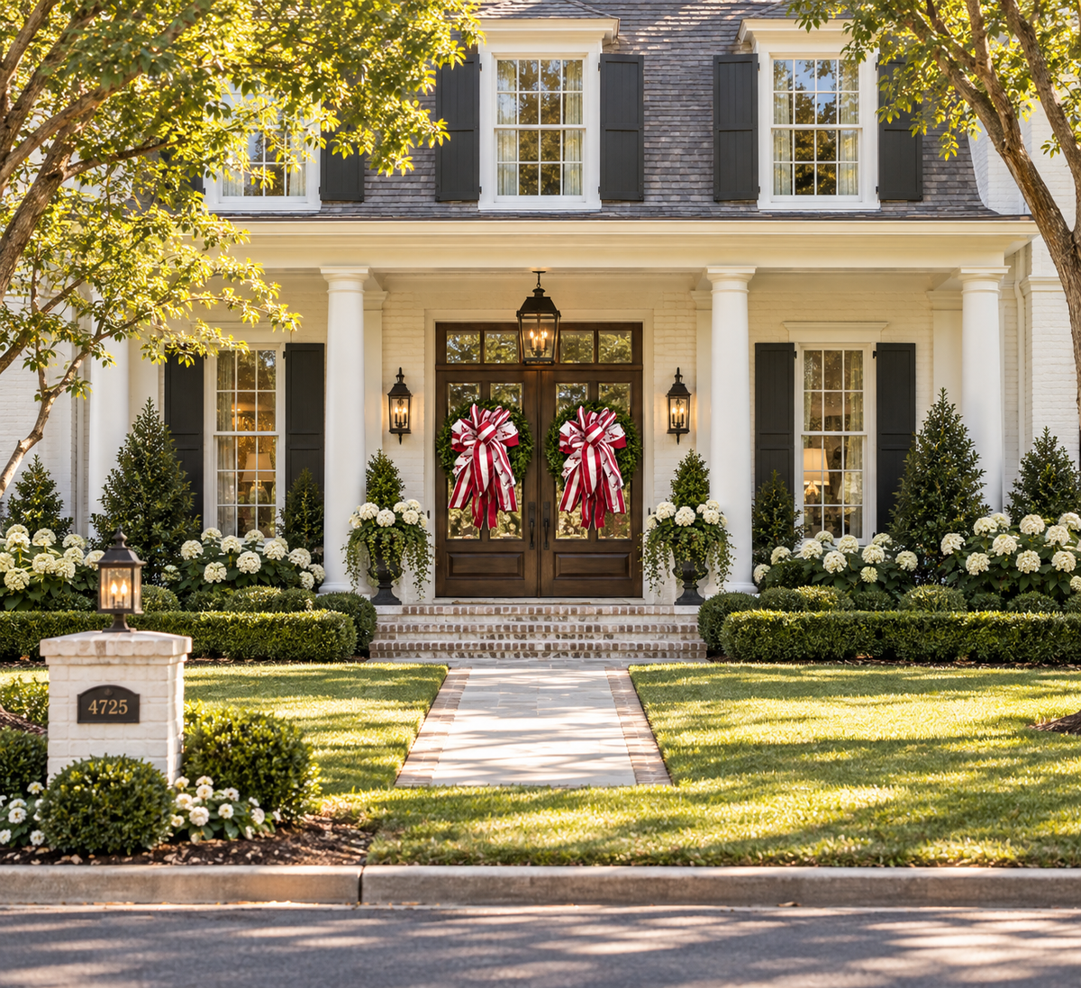 Alabama Bow - Crimson & White Stripe
