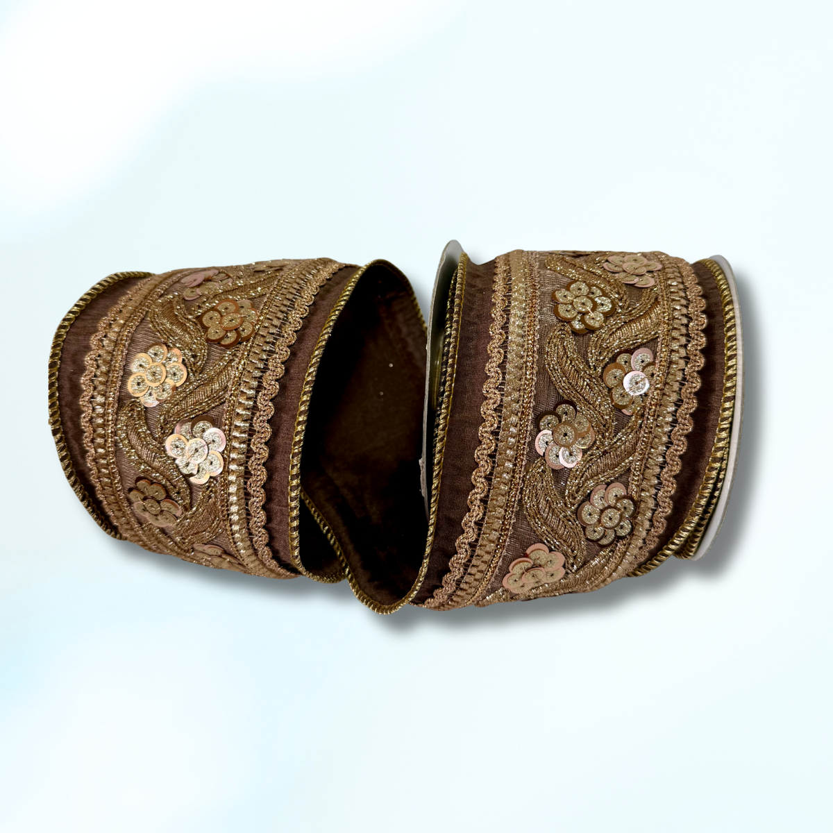 Chocolate Brown Dupioni Sequin