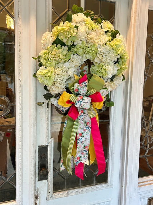 Summer Hydrangea Wreath and Bow Package image 1