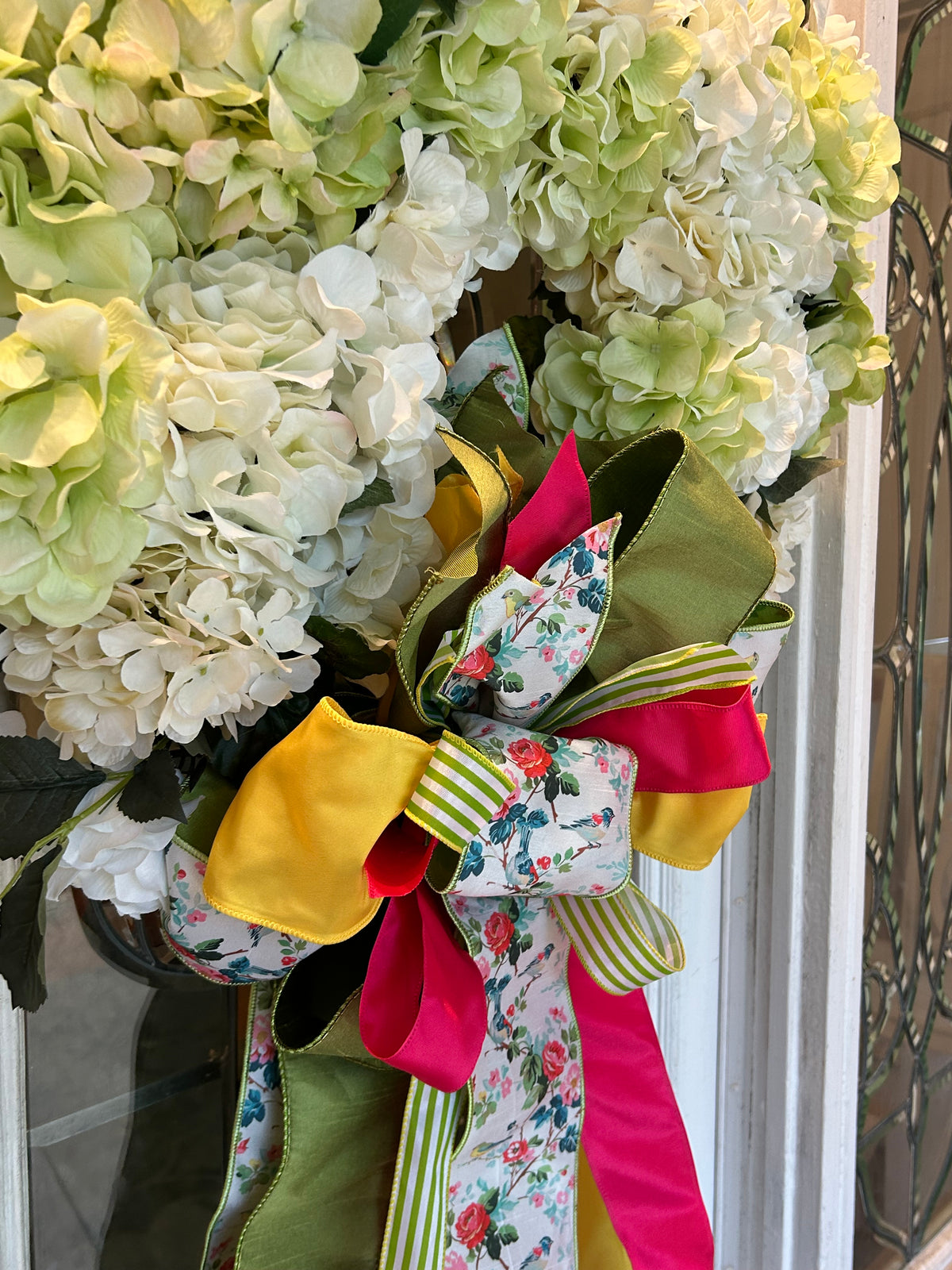 Summer Hydrangea Wreath and Bow Package image 3