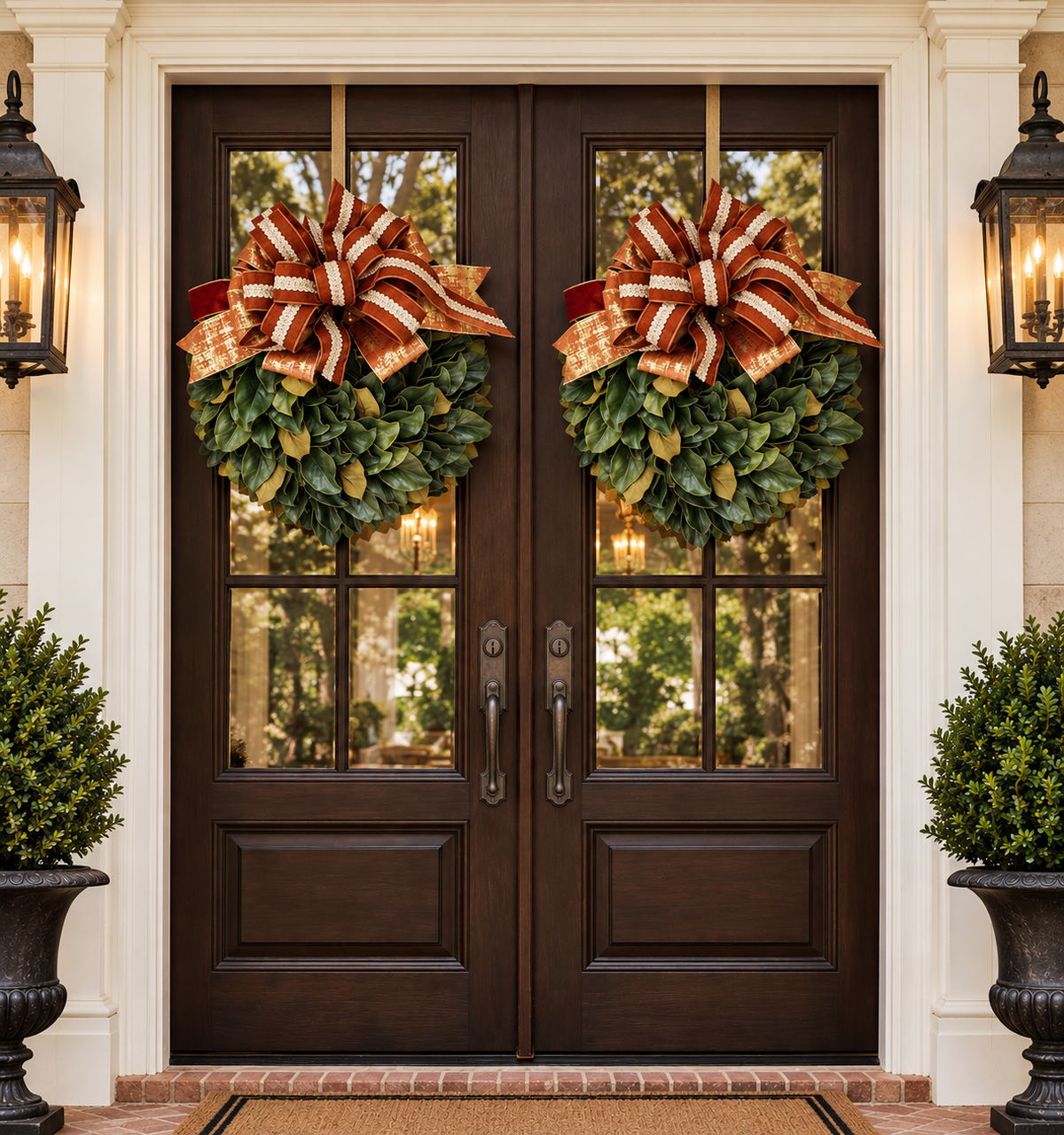Autumn Elegance Wreath + Bow