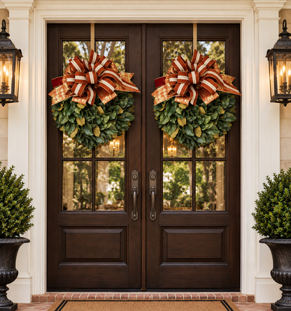 Autumn Elegance Wreath + Bow