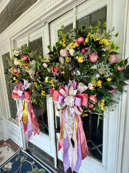 Medium Garden Party Wreath and Bow Package image 0