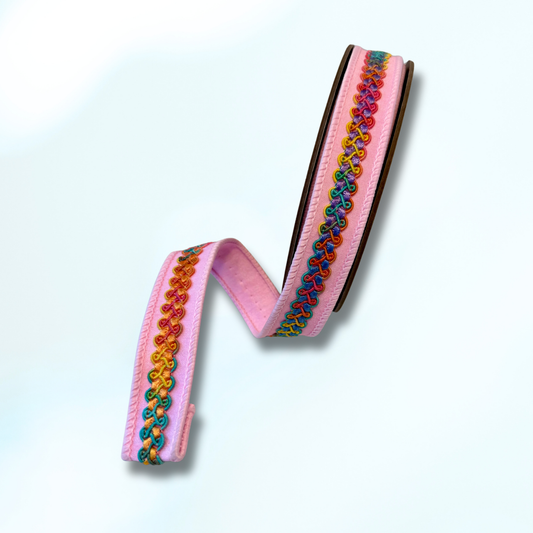 Pink & Multi Color Braid Ribbon