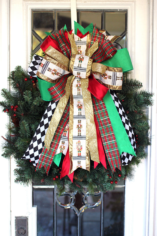 XL Christmas Nutcracker Bow image 0