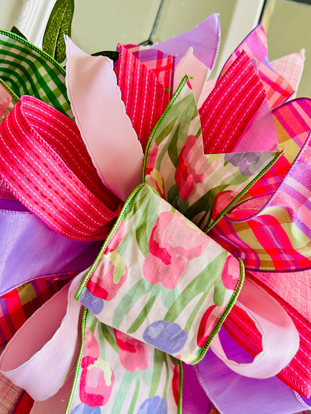 XL Pink Tulip Bow image 1