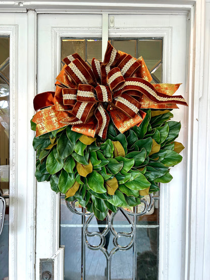 Autumn Elegance Wreath + Bow