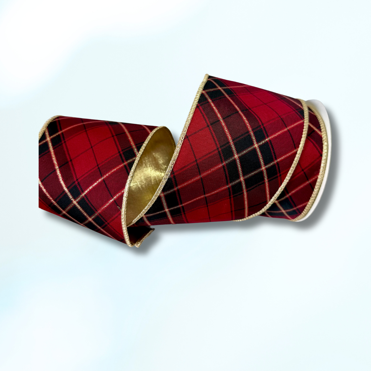 JME Burgundy Plaid with Metallic Gold