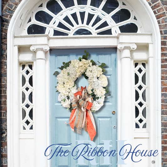 Autumn Tapestry Bow + Heirloom Hydrangea Wreath
