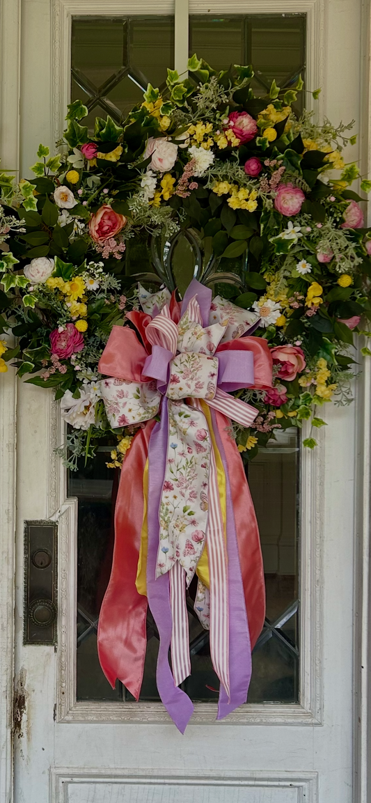 Medium Garden Party Wreath and Bow Package image 1