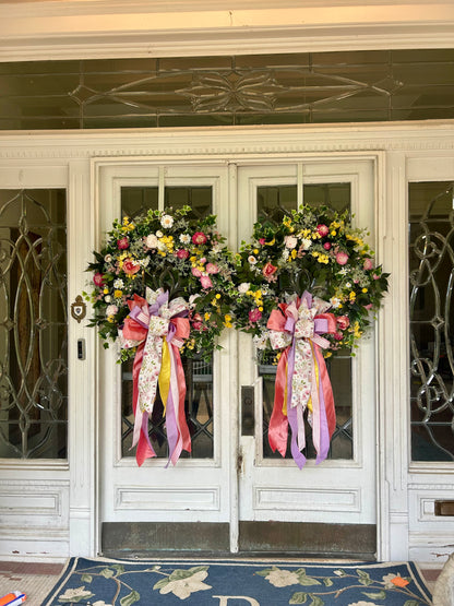 Medium Garden Party Wreath and Bow Package image 2